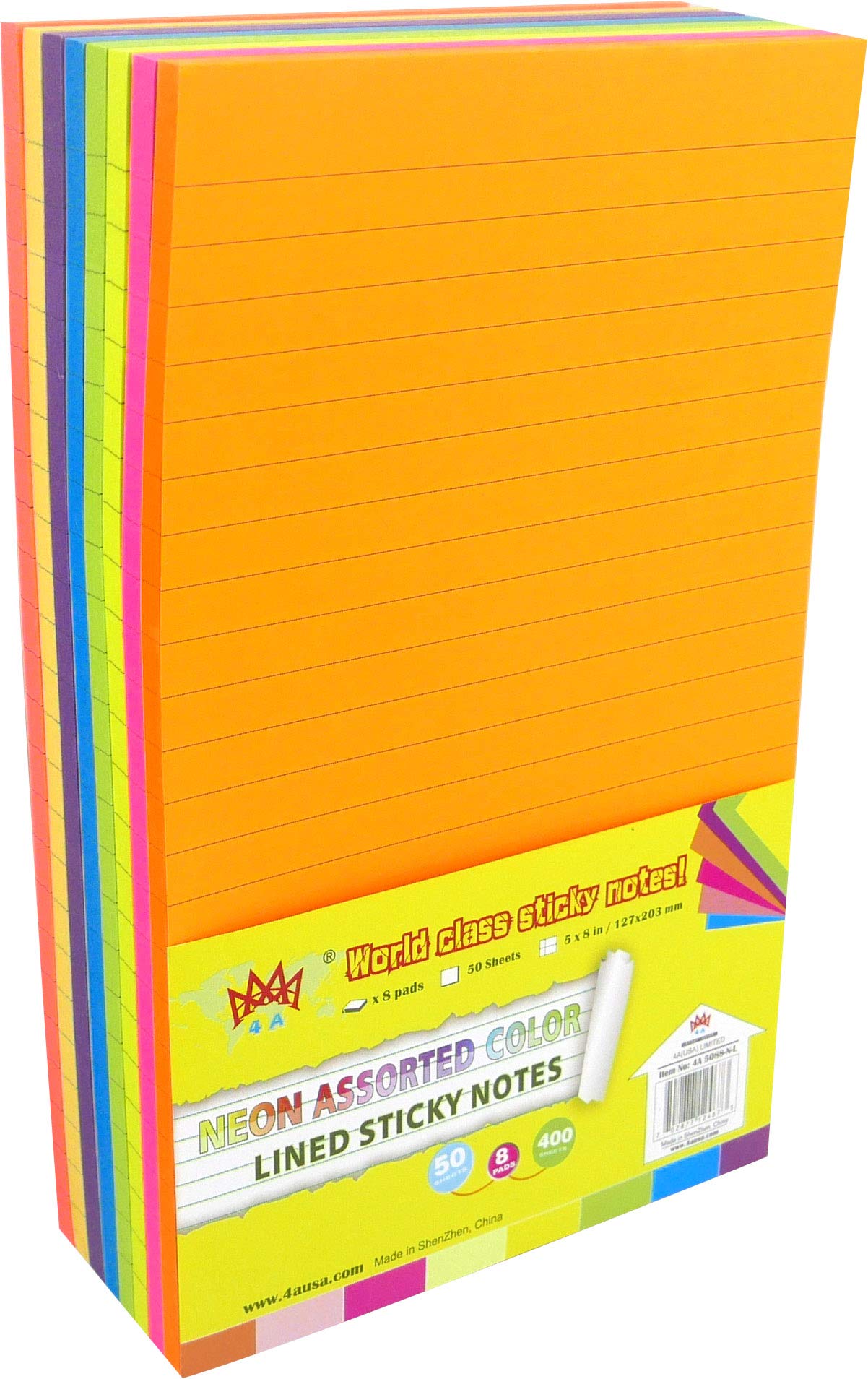 付箋　⑧ Amazon.co.jp: 4A ビッグライン付付付箋 カラフル 4ABNLCOLORFUL